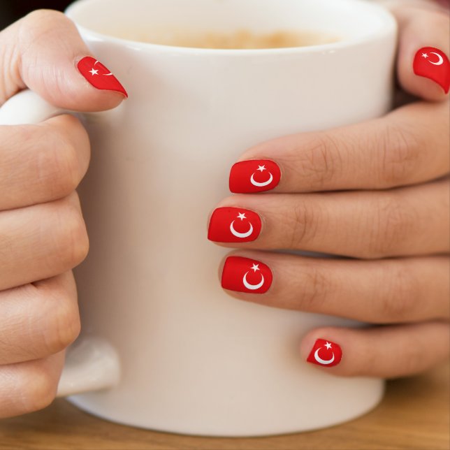 Turkish flag minx nail art (Insitu - Mug)