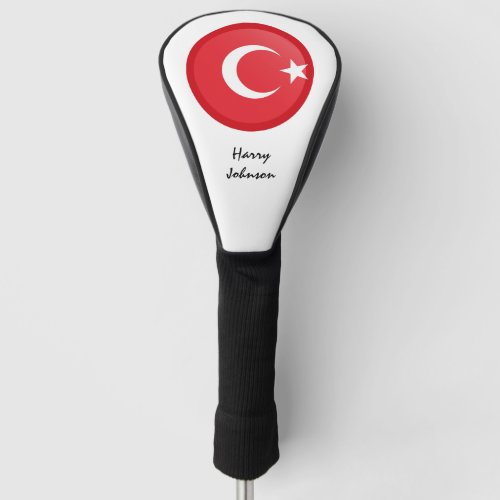 Turkish Flag  Monogrammed Golf Clubs Covers