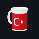 Turkish Flag on Pitcher<br><div class="desc">Awesome Pitcher with Flag of Turkey. This product its customizable.</div>