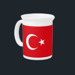 Turkish Flag on Pitcher<br><div class="desc">Awesome Pitcher with Flag of Turkey. This product its customizable.</div>