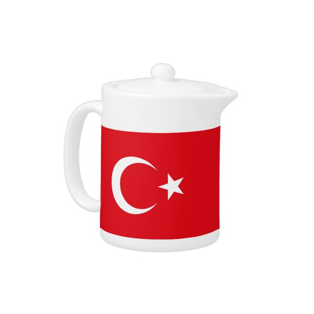 Turkish Flag on Teapot (Left)