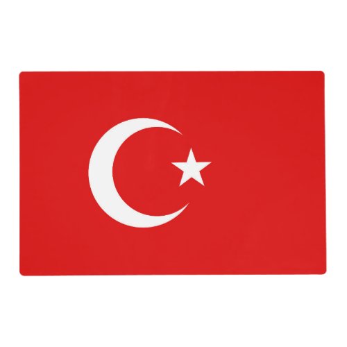 Turkish flag placemat