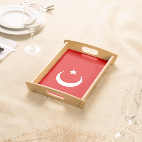 Turkish flag serving tray