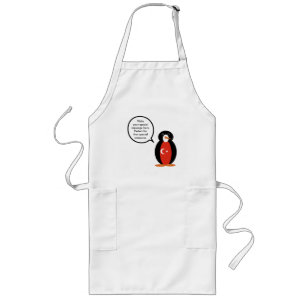 Turkish Flag Talking Ms. Penguin Personalized Long Apron