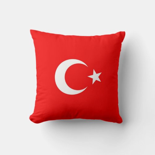 Turkish Flag Throw Pillow