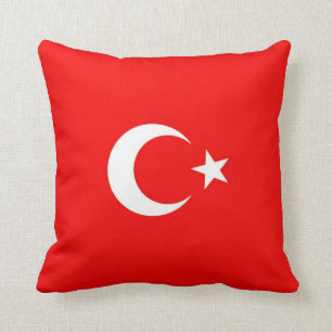 Turkish Flag Throw Pillow