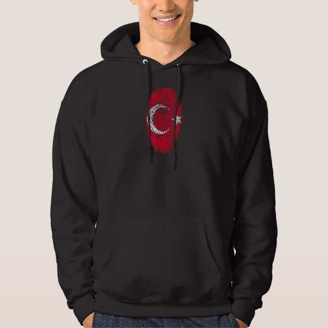 Turkish Flag Thumbprint Hoodie (Front)