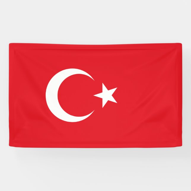 Turkish Flag (Turkey) Banner (Horizontal)