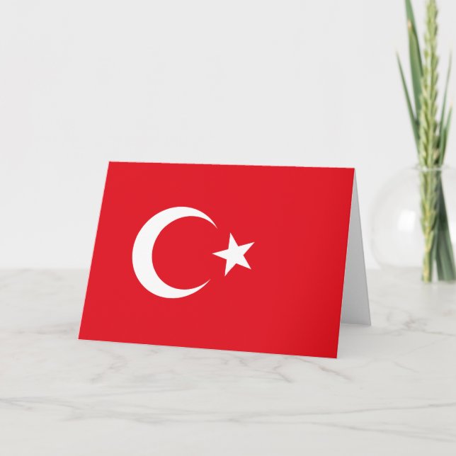 Turkish Flag (Turkey) Card (Front)