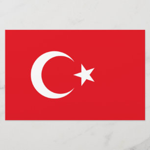 Turkish Flag (Turkey) Stationery