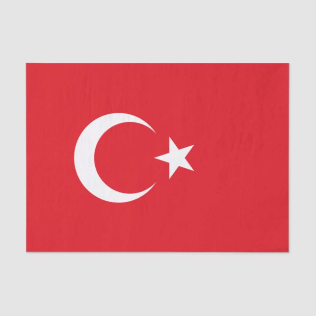 Turkish Flag (Turkey) Tissue Paper (Front)