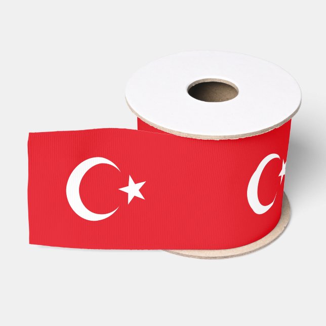 Turkish Flag & Turkey travel, holiday/sports Grosgrain Ribbon (Spool)