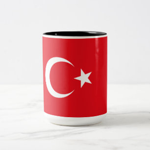 Turkish Flag (Turkey) Two-Tone Coffee Mug