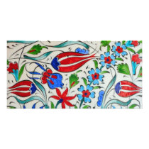 Turkish floral design card