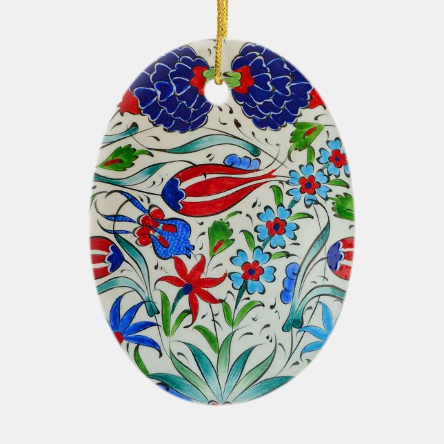 Turkish floral design ceramic ornament (Front)