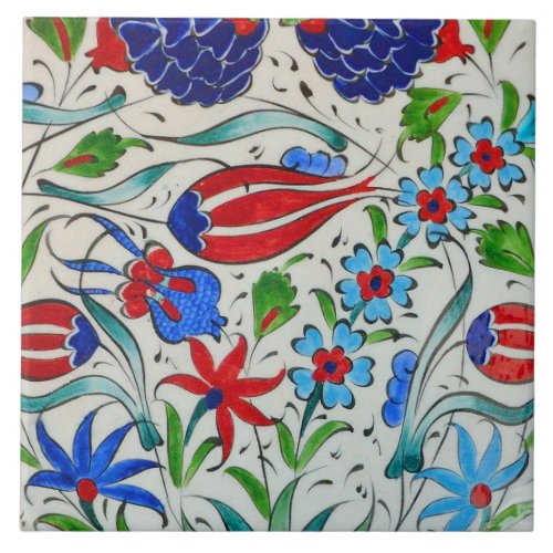Turkish floral design tile