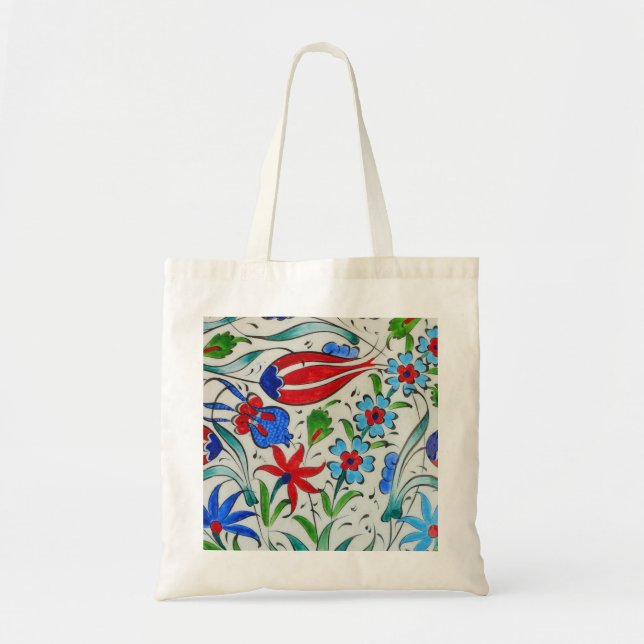 Turkish floral design tote bag (Front)