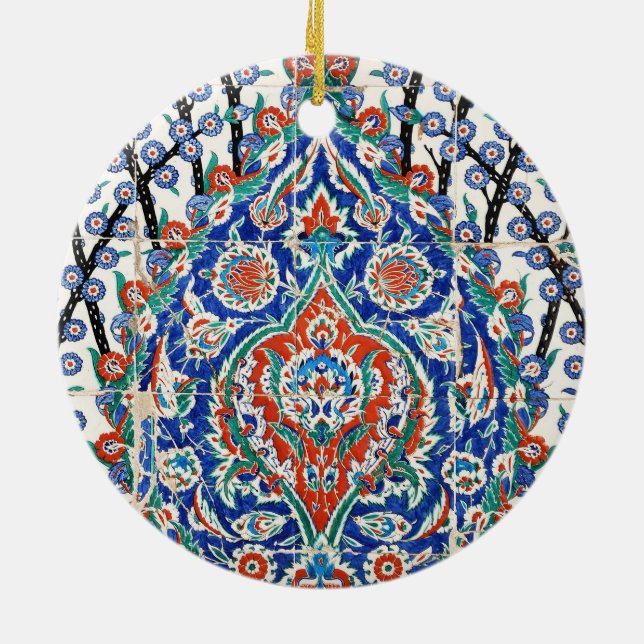 Turkish floral tiles ceramic ornament (Back)