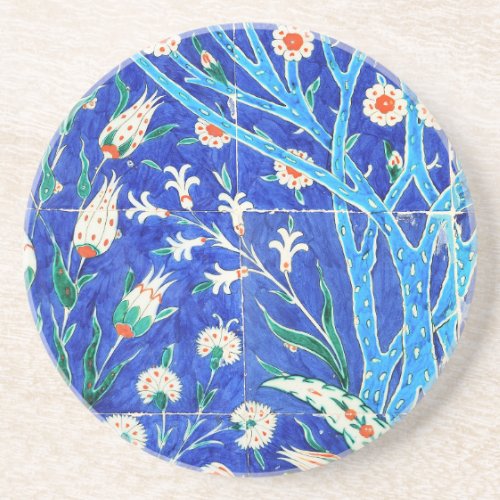 Turkish floral tiles coaster
