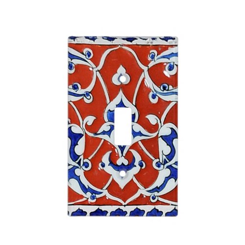 Turkish floral tiles light switch cover