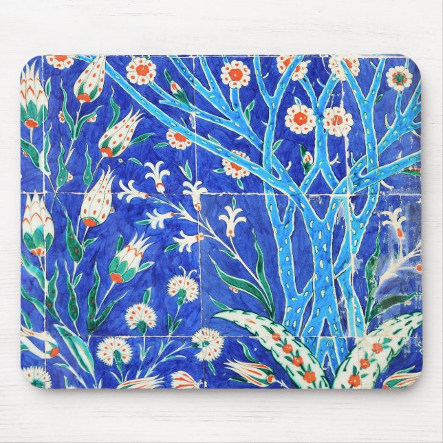 Turkish floral tiles mouse pad (Front)