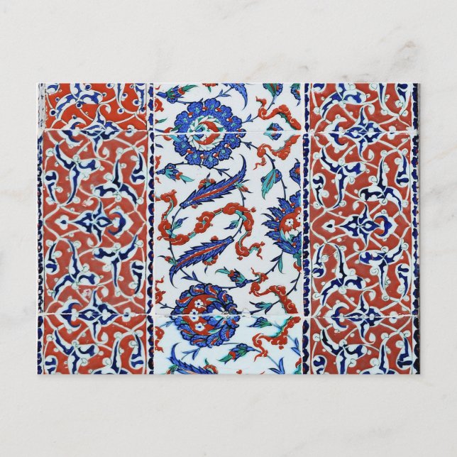 Turkish floral tiles postcard (Front)