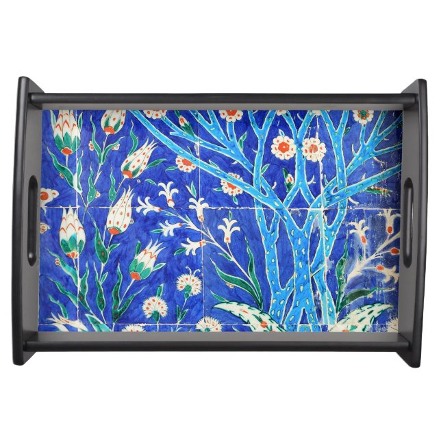Turkish floral tiles serving tray (Front)