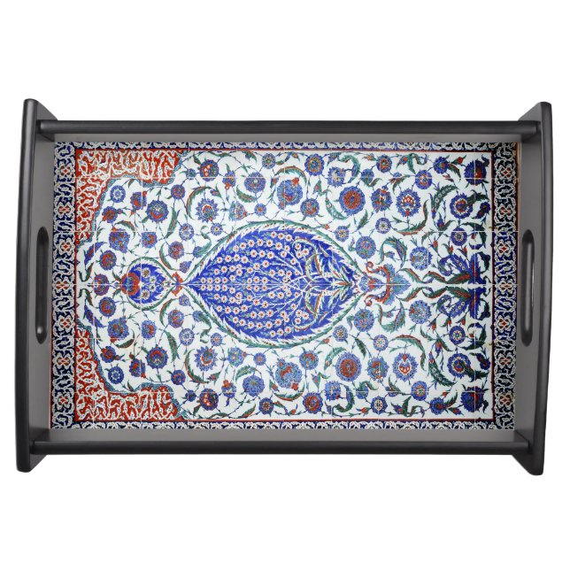 Turkish floral tiles serving tray (Front)