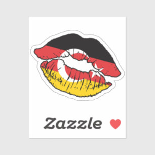Turkish German German Turks Lipstick Love Flag Sticker