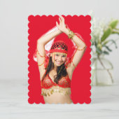 Turkish Gypsy Dancing in Bright Red Costume (Standing Front)