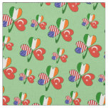 Turkish Irish American Flags Shamrock Personalized Fabric