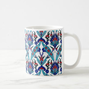 Turkish Coffee Travel Mugs Zazzle Turkish Iznik Fl Pattern Coffee Mug