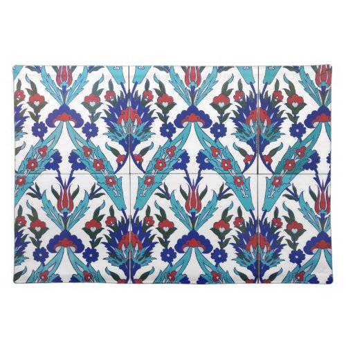 Turkish Iznik Floral Pattern Placemat