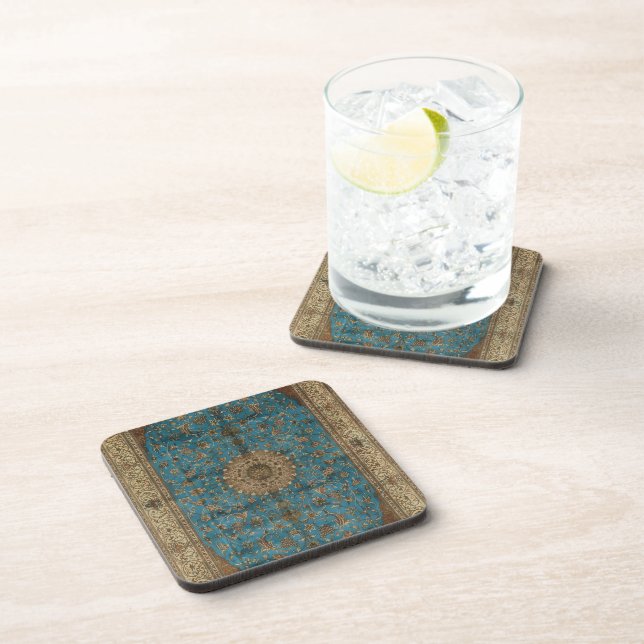 Turkish Kilim Antique Beverage Coaster (Right Side)