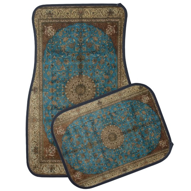 Turkish Kilim Antique Car Floor Mat (Set)