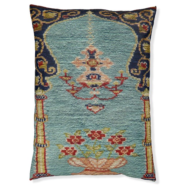 Turkish Kilim Carpet Rug Antique Pet Bed (Front Vertical)