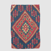 Turkish Kilim Carpet Rug Antique Red Blue