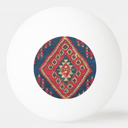 Turkish Kilim Carpet Rug Antique Red Blue  Ping Pong Ball