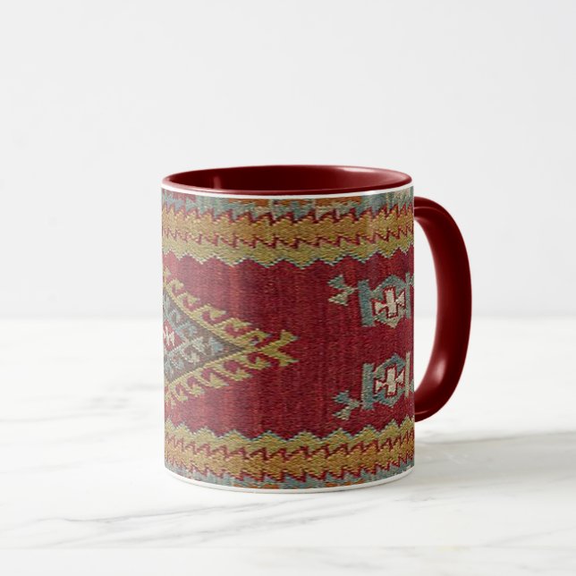 Turkish Kilim Carpet Rug Mug (Front Right)