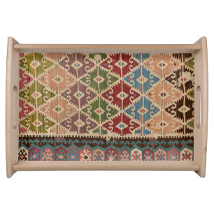 Turkish Kilim Carpet Rug Serving Tray