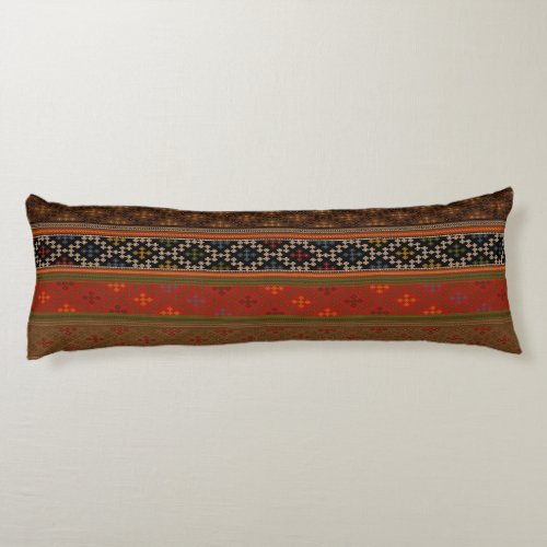 Turkish Kilim Pattern Colorful Tribal Body Pillow