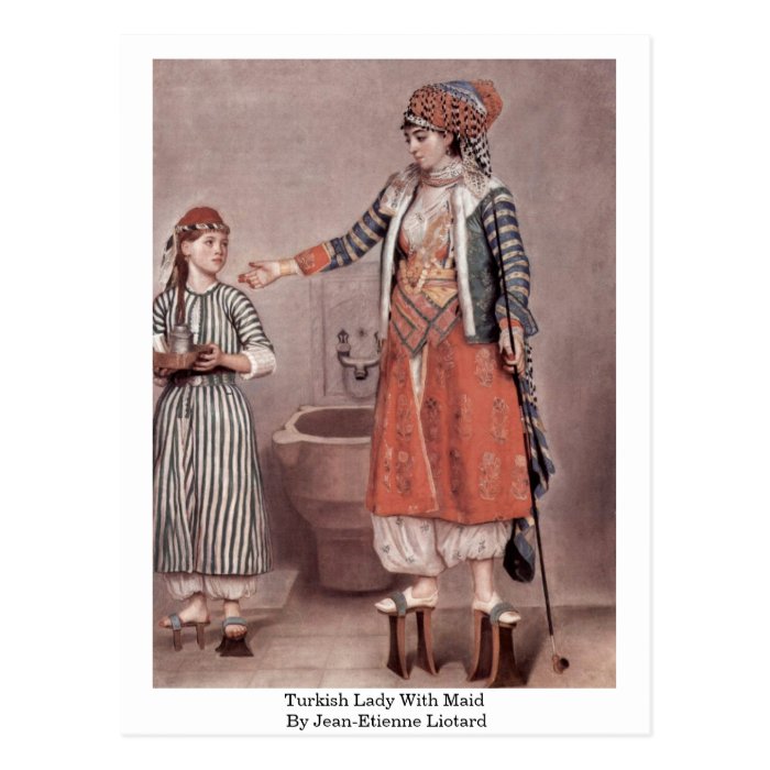 Turkish Lady With Maid By Jean Etienne Liotard Post Cards