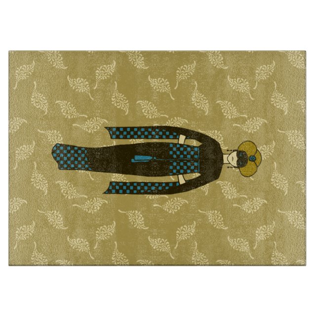 Turkish Lady with Turban Art Nouveau style Cutting Board (Front)