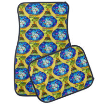 Turkish lamps blue mosaic watercolor art