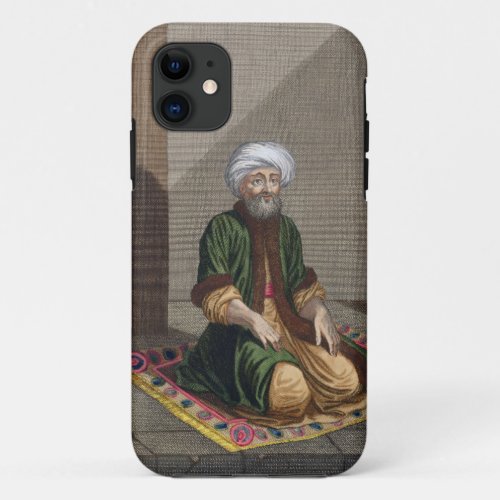 Turkish Man praying 18th century engraving iPhone 11 Case