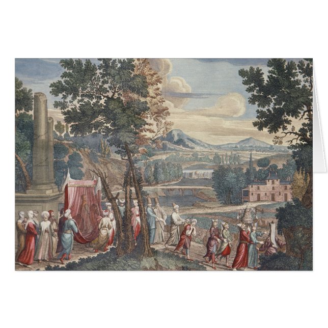 Turkish marriage procession, 1712-13 cards (Front Horizontal)