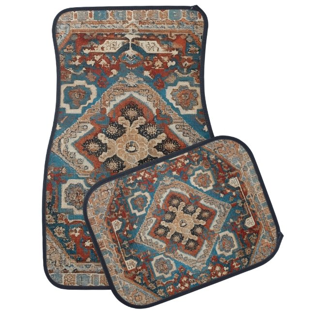 Turkish Modern Beautiful Old Pattern Collection Car Floor Mat (Set)