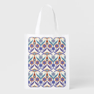Turkish Mosaic: Colorful Seamless Pattern Grocery Bag