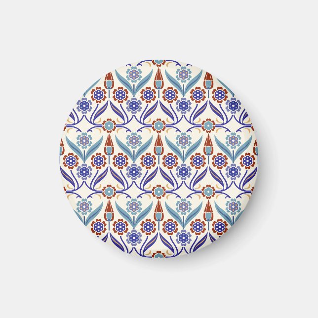 Turkish Mosaic: Colorful Seamless Pattern Magnet (Front)