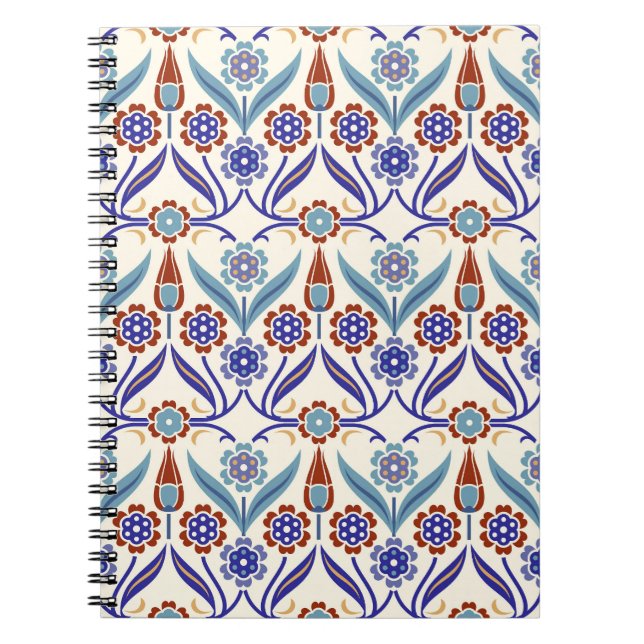 Turkish Mosaic: Colorful Seamless Pattern Notebook (Front)